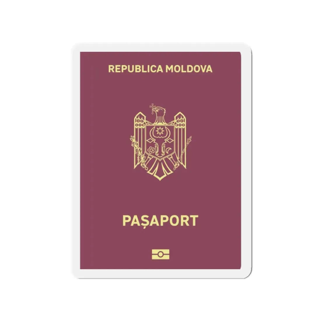 Moldova Passport - Refrigerator Magnet - The Sticker Space