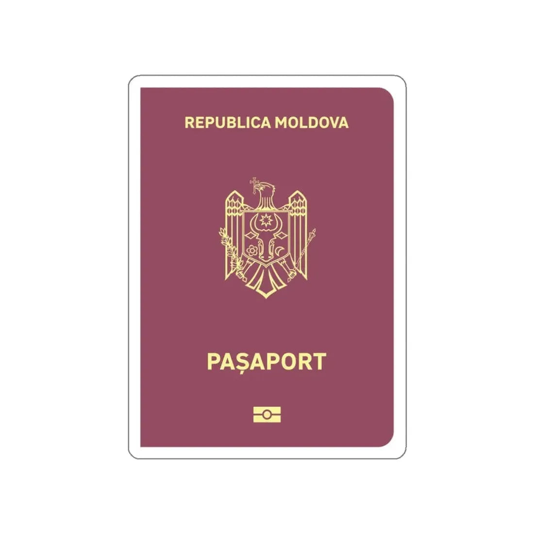 Moldova Passport STICKER Vinyl Die-Cut Decal 3 Inch - The Sticker Space