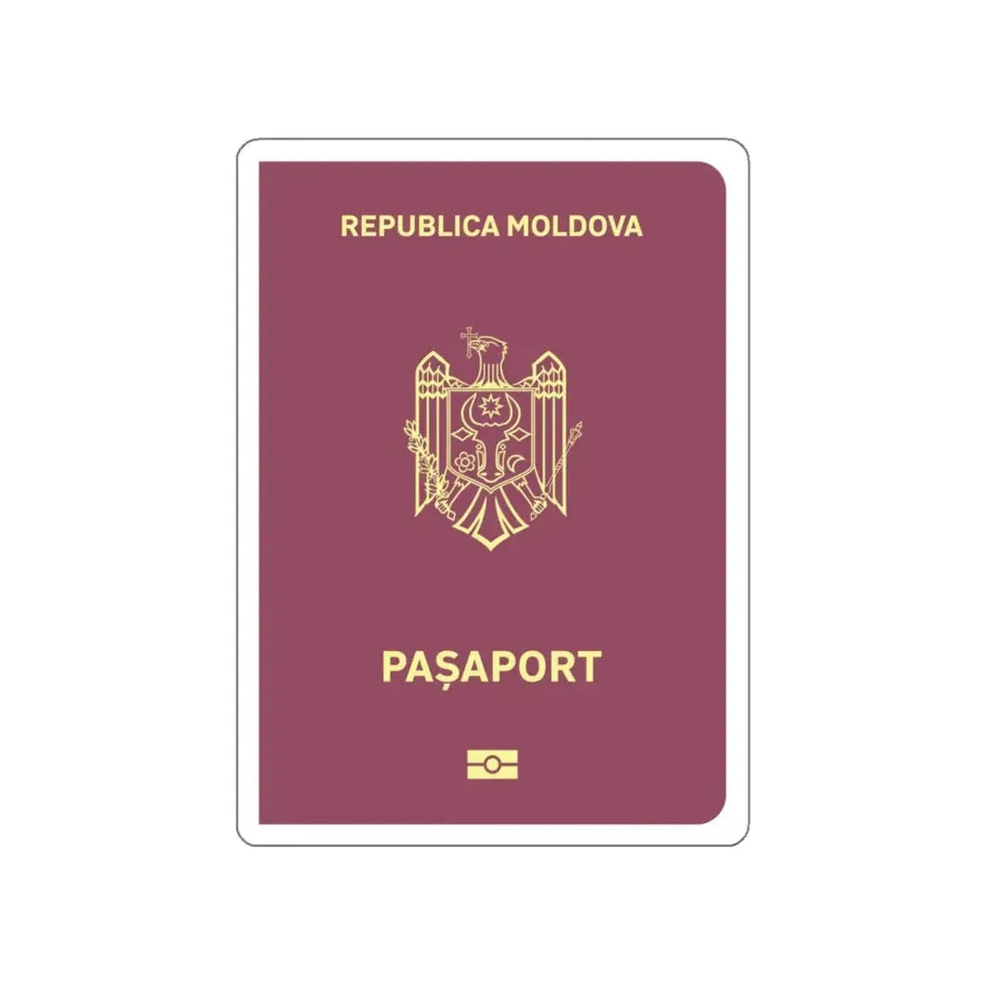 Moldova Passport STICKER Vinyl Die-Cut Decal 4 Inch - The Sticker Space