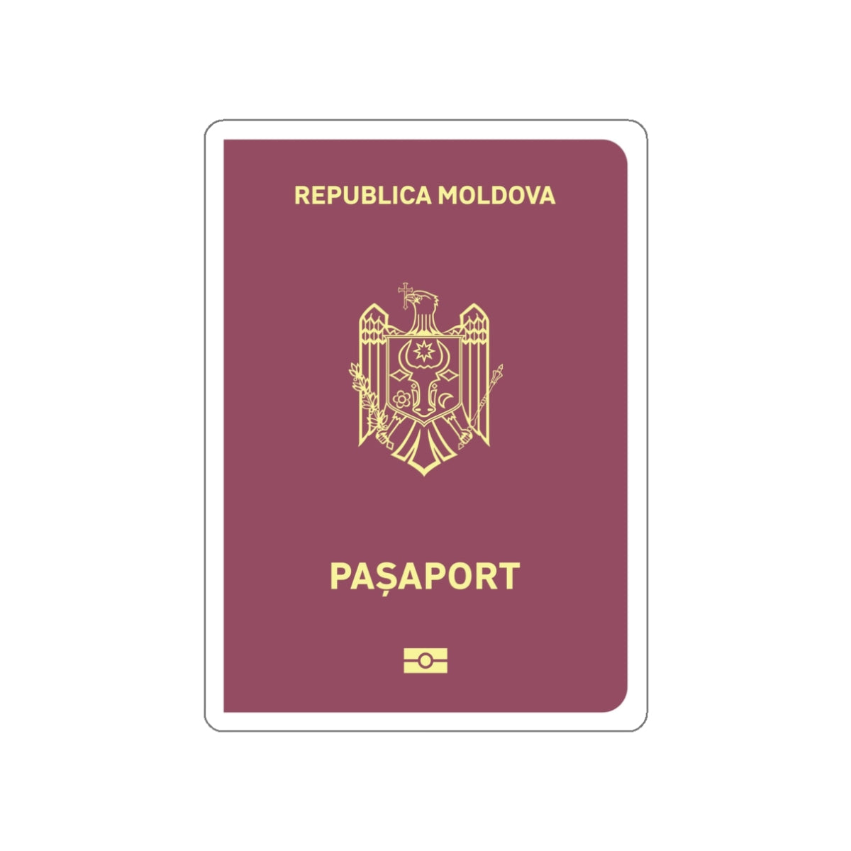 Moldova Passport STICKER Vinyl Die-Cut Decal-White-The Sticker Space