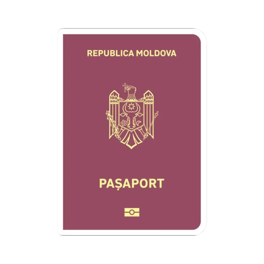 Moldova Passport - STICKER Vinyl Kiss-Cut Decal 2 Inch White - The Sticker Space