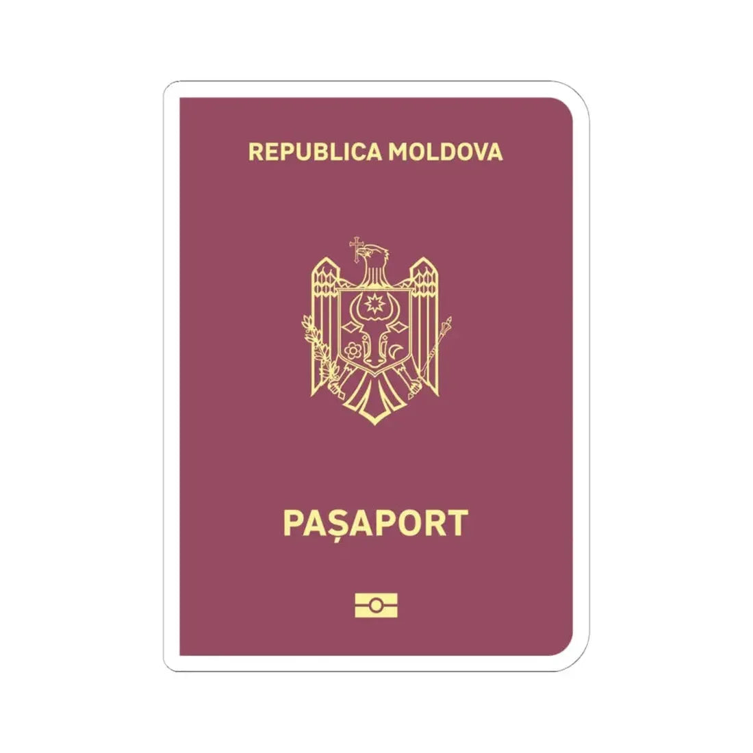 Moldova Passport - STICKER Vinyl Kiss-Cut Decal 6 Inch White - The Sticker Space