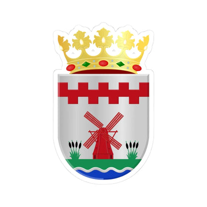 Molenlanden wapen (Netherlands) (Coat of Arms) STICKER Vinyl Kiss-Cut Decal 3 Inch White - The Sticker Space