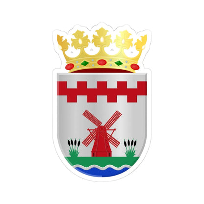 Molenlanden wapen (Netherlands) (Coat of Arms) STICKER Vinyl Kiss-Cut Decal 4 Inch White - The Sticker Space