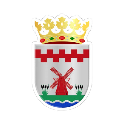 Molenlanden wapen (Netherlands) (Coat of Arms) STICKER Vinyl Kiss-Cut Decal 6 Inch White - The Sticker Space