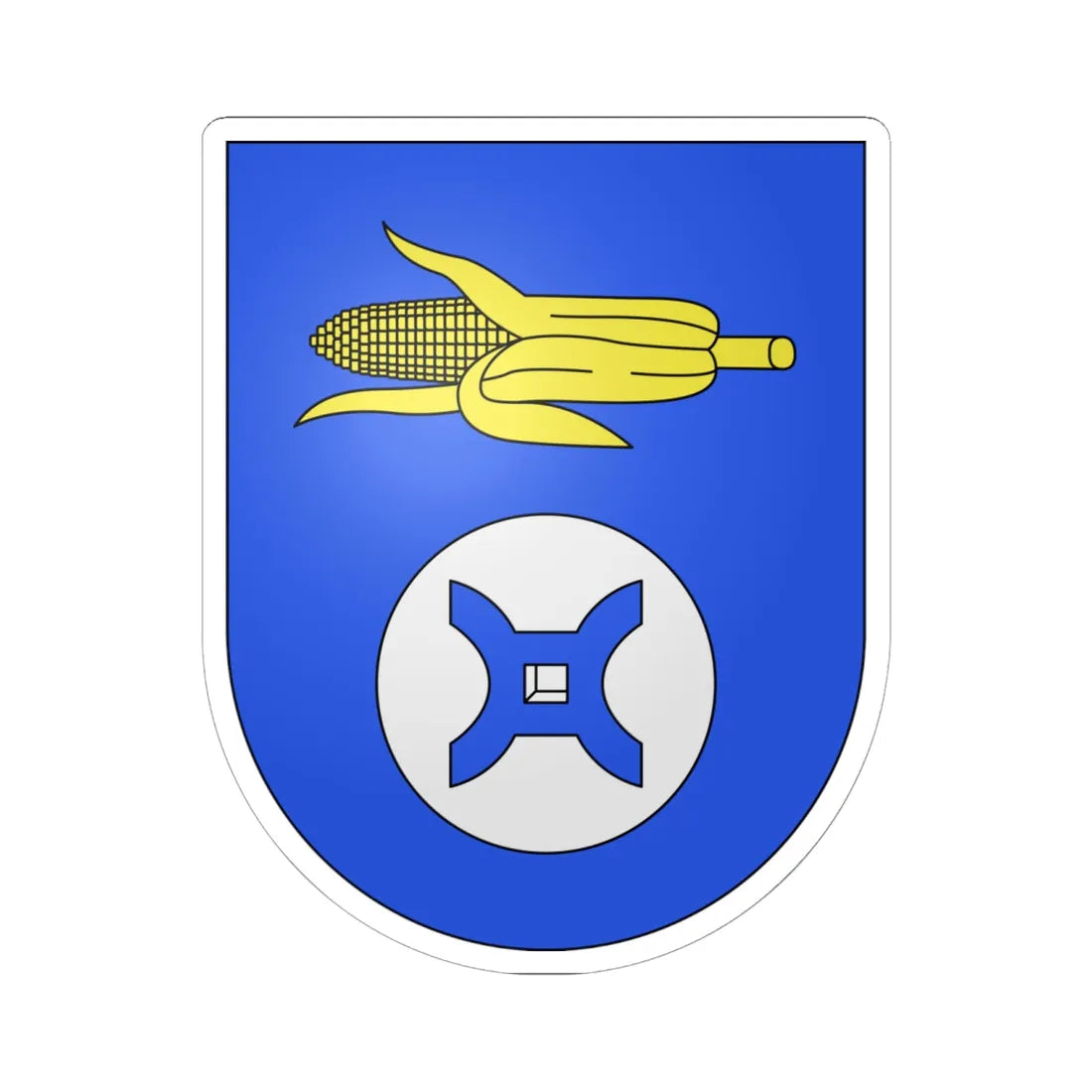 Moleno-coat of arms (Switzerland) (Coat of Arms) STICKER Vinyl Kiss-Cut Decal 6 Inch White - The Sticker Space