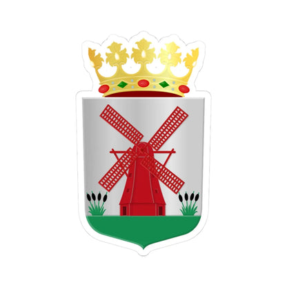 Molenwaard wapen (Netherlands) (Coat of Arms) STICKER Vinyl Kiss-Cut Decal 3 Inch White - The Sticker Space