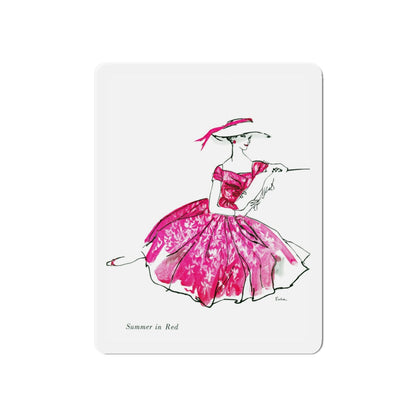 Mollie Parnis for Wamsutta, 1956 (2) (Magazine Illustration) Refrigerator Magnet-6 × 6"-The Sticker Space