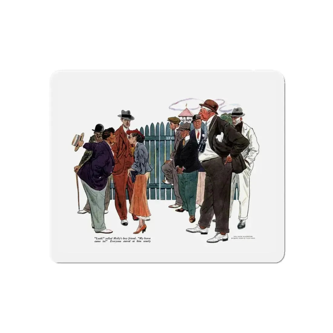 Molly's in the Money, The American Magazine, May 1936 (Magazine Illustration) Refrigerator Magnet 5 Inch - The Sticker Space