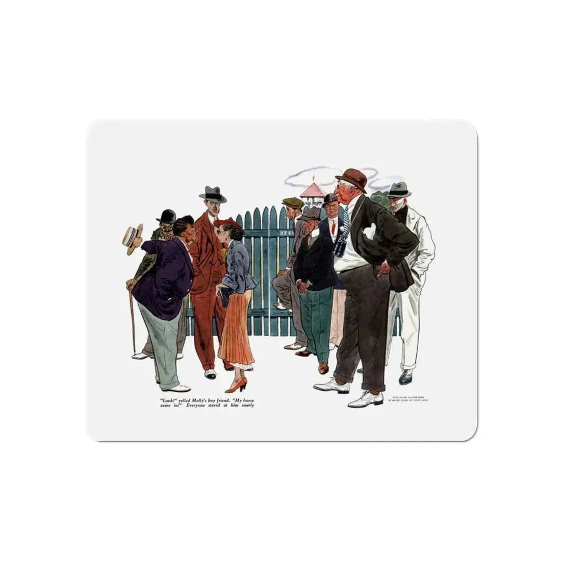 Molly's in the Money, The American Magazine, May 1936 (Magazine Illustration) Refrigerator Magnet 6 Inch - The Sticker Space