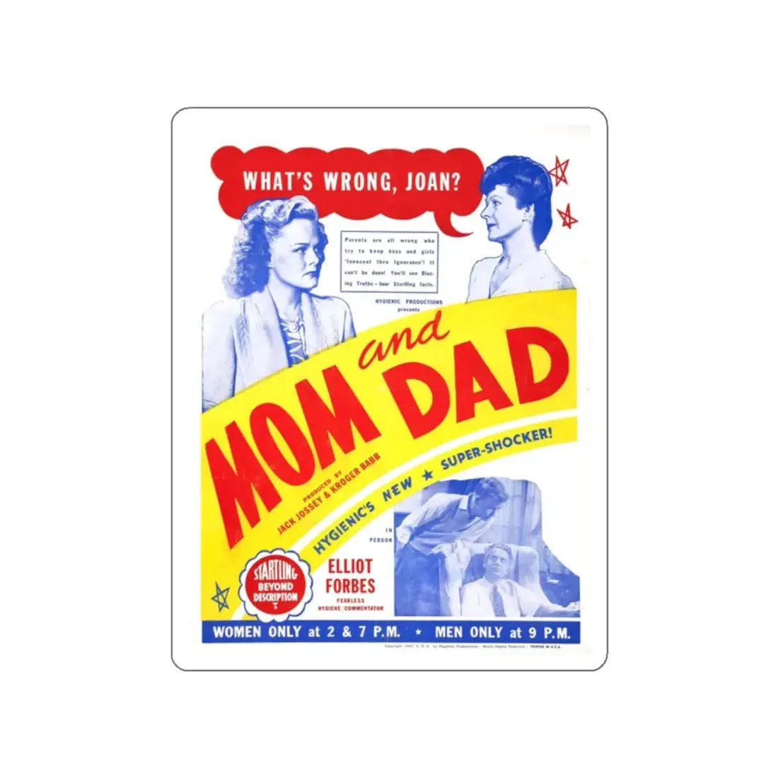 MOM AND DAD 1945 Movie Poster STICKER Vinyl Die-Cut Decal - The Sticker Space