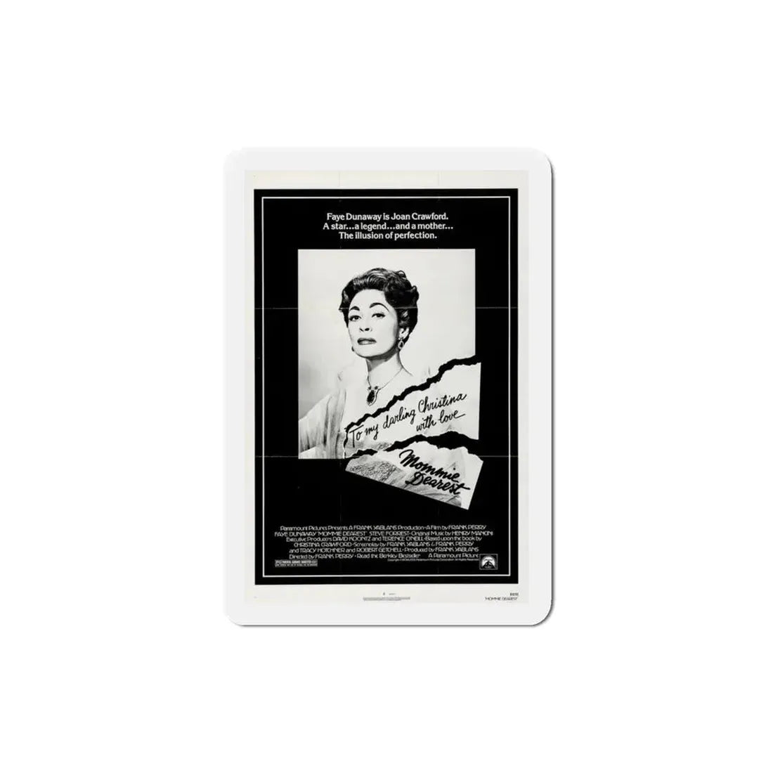 Mommie Dearest 1981 Movie Poster Refrigerator Magnet 3 Inch - The Sticker Space