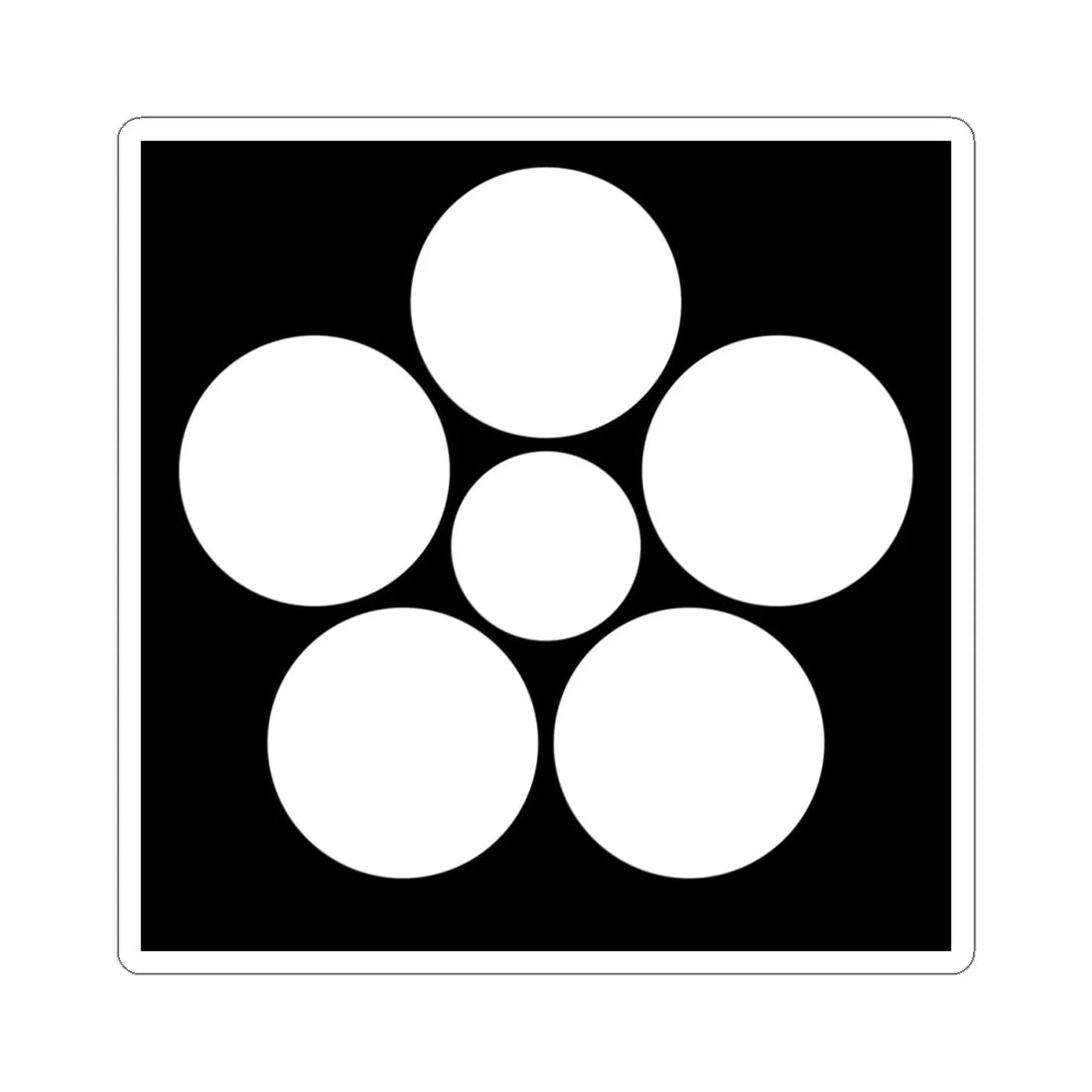 Mon Hisamatsu (Japan) (Coat of Arms) STICKER Vinyl Kiss-Cut Decal 4 Inch White - The Sticker Space