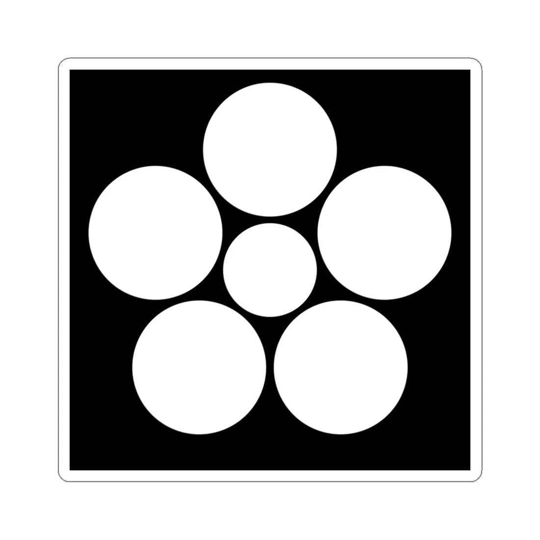 Mon Hisamatsu (Japan) (Coat of Arms) STICKER Vinyl Kiss-Cut Decal 6 Inch White - The Sticker Space