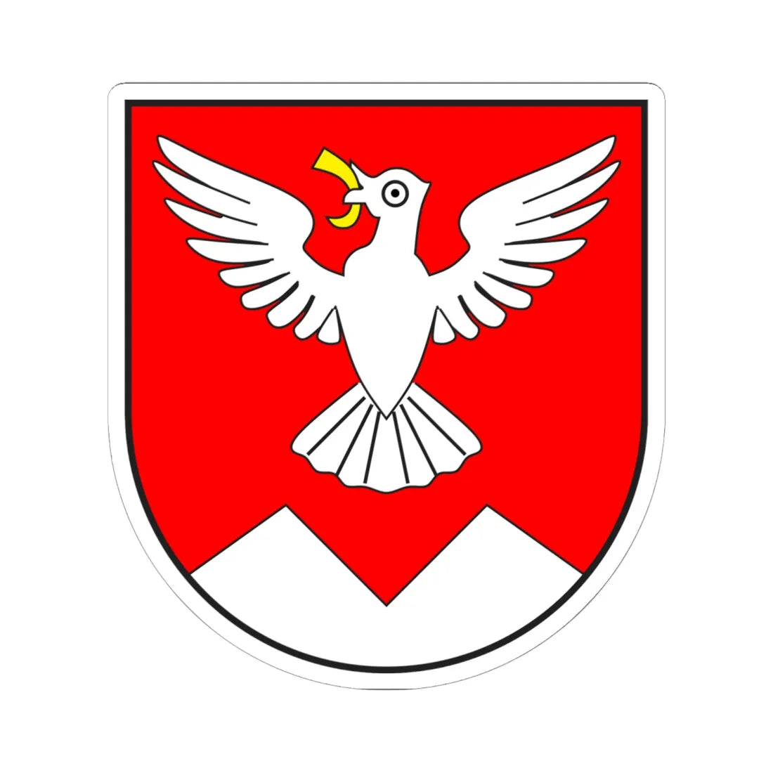 Mon wappen (Switzerland) (Coat of Arms) STICKER Vinyl Kiss-Cut Decal 6 Inch White - The Sticker Space