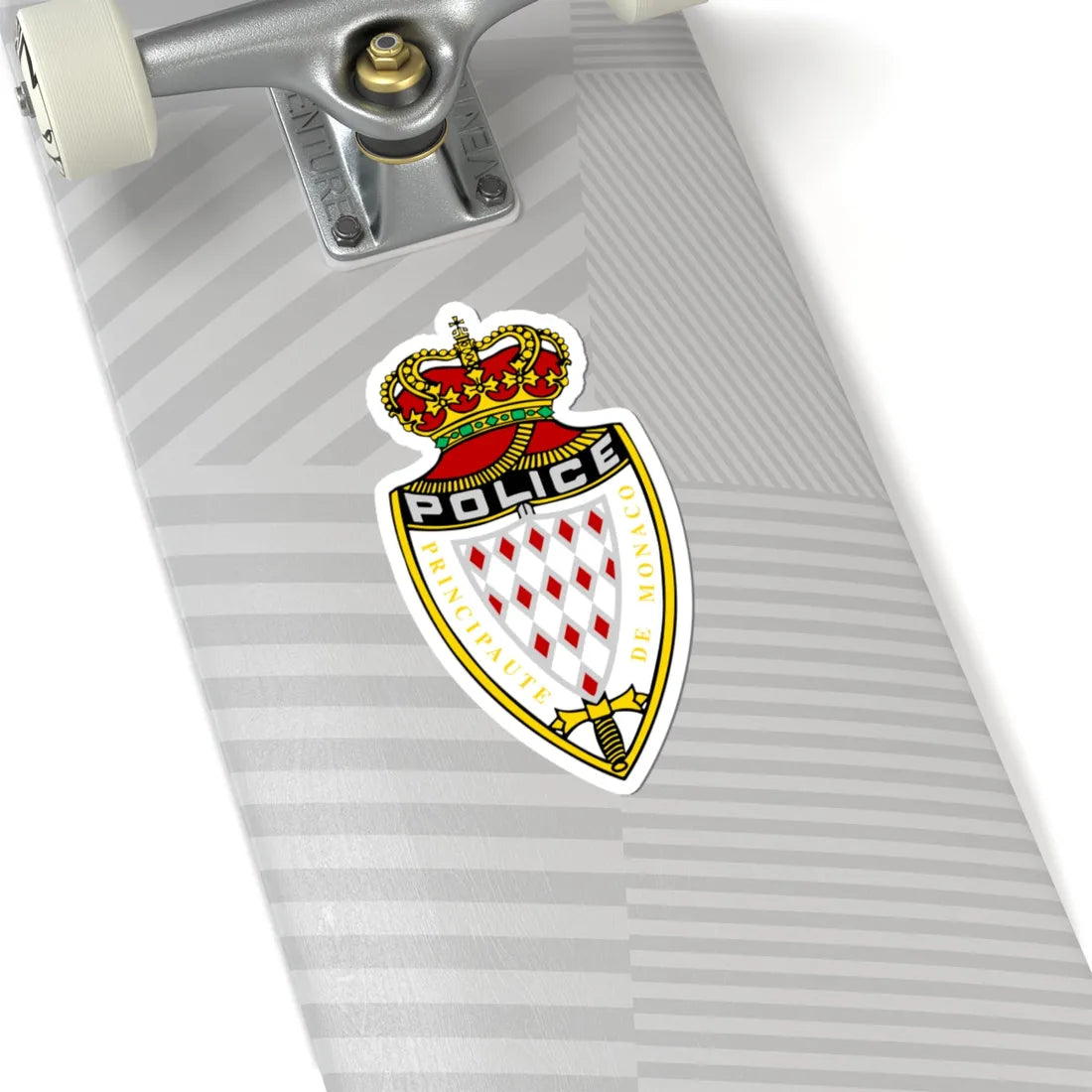 Monaco Police Department Insignia (Monaco) (Coat of Arms) STICKER Vinyl Kiss-Cut Decal - The Sticker Space