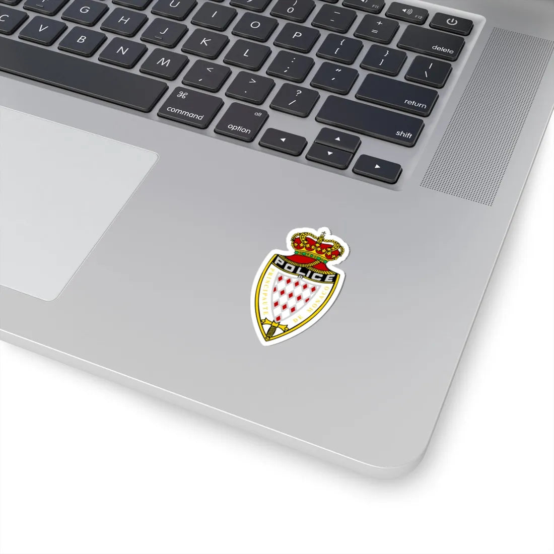 Monaco Police Department Insignia (Monaco) (Coat of Arms) STICKER Vinyl Kiss-Cut Decal - The Sticker Space
