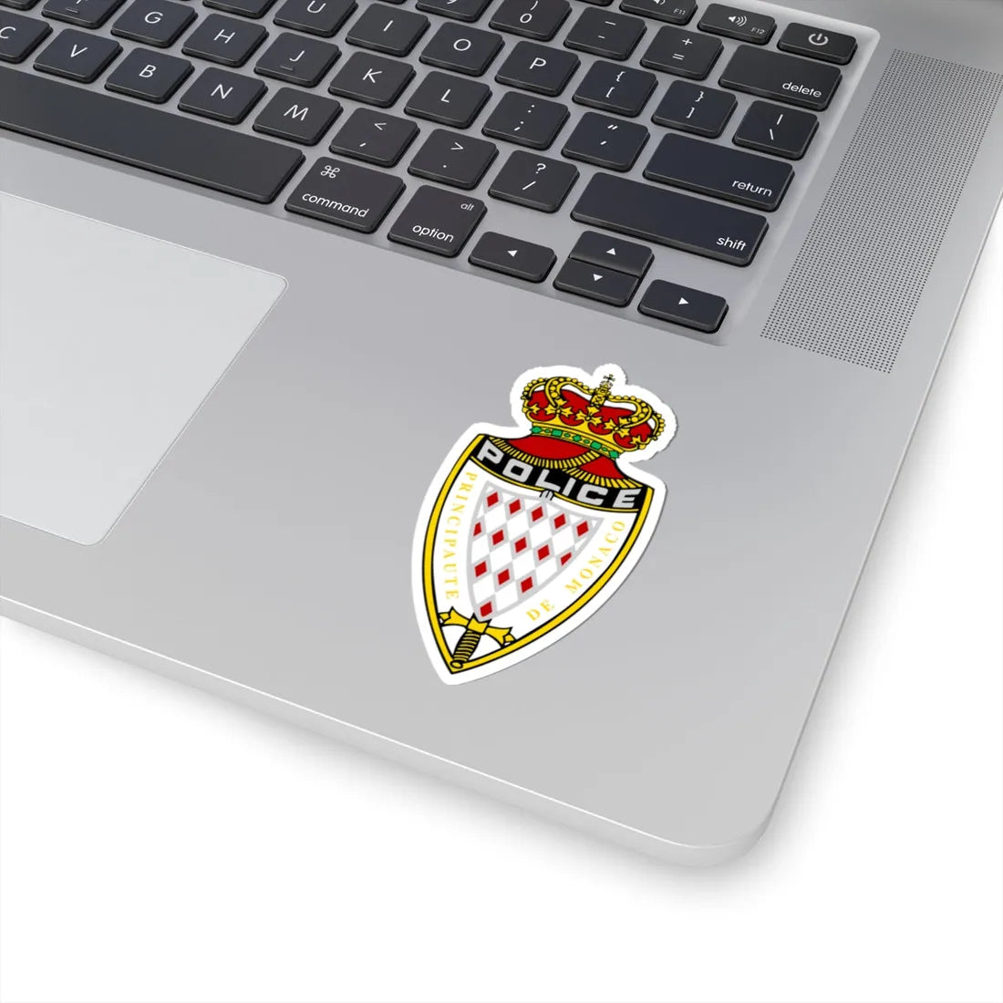 Monaco Police Department Insignia (Monaco) (Coat of Arms) STICKER Vinyl Kiss-Cut Decal - The Sticker Space