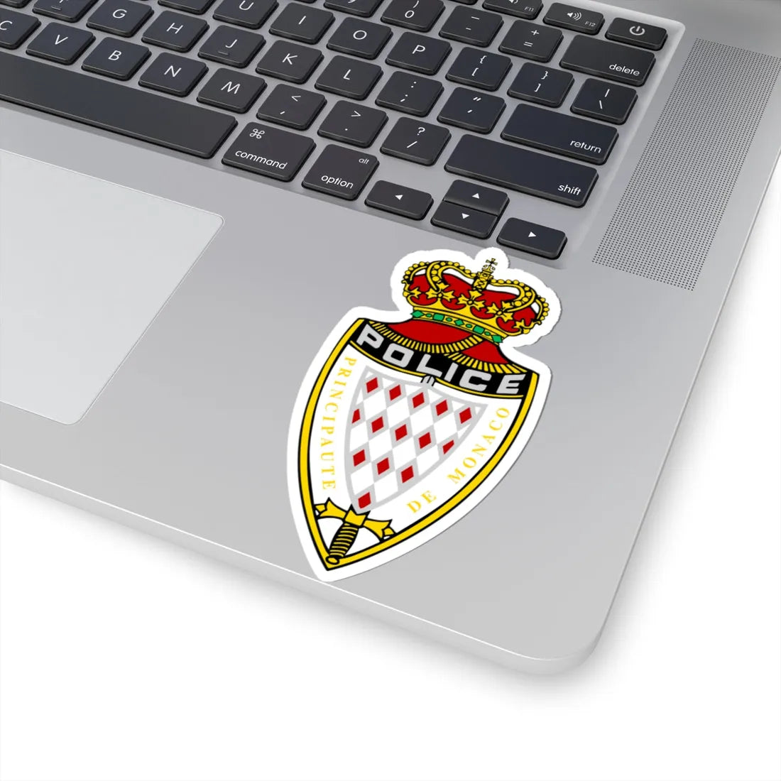 Monaco Police Department Insignia (Monaco) (Coat of Arms) STICKER Vinyl Kiss-Cut Decal - The Sticker Space