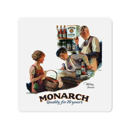 Monarch Coffee ad, Ladies' Home Journal, September 1927 (Magazine Illustration) Refrigerator Magnet - The Sticker Space