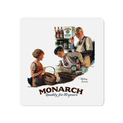 Monarch Coffee ad, Ladies' Home Journal, September 1927 (Magazine Illustration) Refrigerator Magnet - The Sticker Space