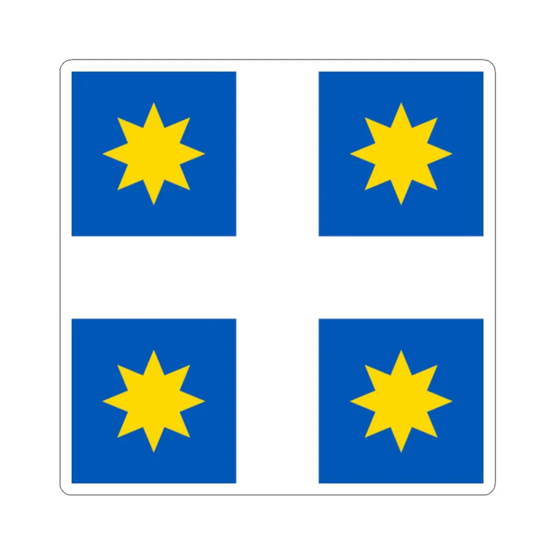 Monastyrok Ivano-Frankivsk Oblast flag (Ukraine) STICKER Vinyl Kiss-Cut Decal 2 Inch White - The Sticker Space