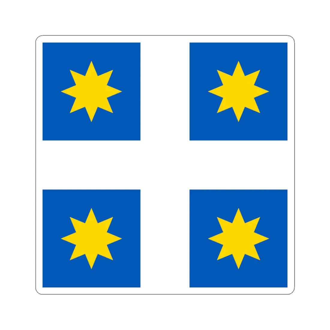 Monastyrok Ivano-Frankivsk Oblast flag (Ukraine) STICKER Vinyl Kiss-Cut Decal 3 Inch White - The Sticker Space
