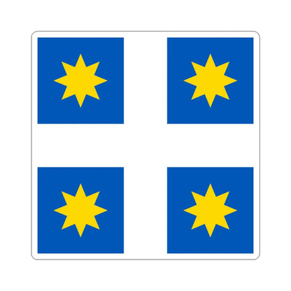 Monastyrok Ivano-Frankivsk Oblast flag (Ukraine) STICKER Vinyl Kiss-Cut Decal 4 Inch White - The Sticker Space