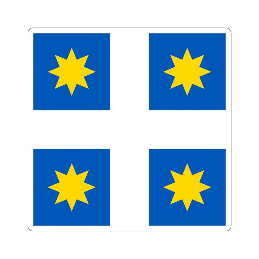 Monastyrok Ivano-Frankivsk Oblast flag (Ukraine) STICKER Vinyl Kiss-Cut Decal 6 Inch White - The Sticker Space