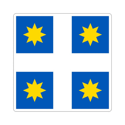 Monastyrok Ivano-Frankivsk Oblast flag (Ukraine) STICKER Vinyl Kiss-Cut Decal 6 Inch White - The Sticker Space
