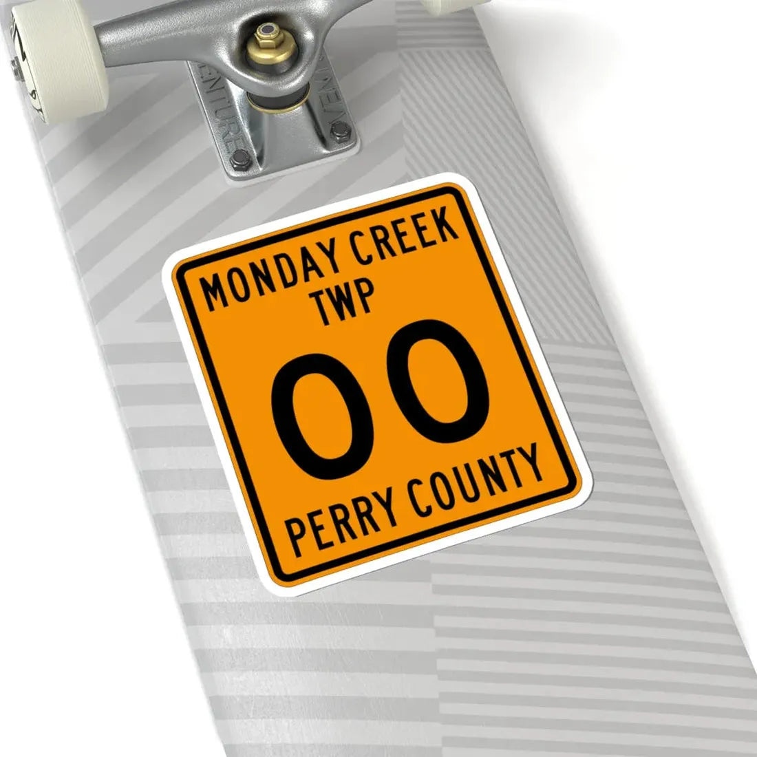Monday Creek Township Perry County Ohio route shield template (Ohio) (Road Sign) STICKER Vinyl Kiss-Cut Decal - The Sticker Space