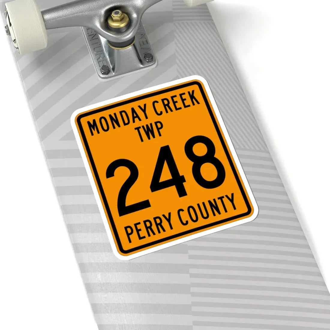 Monday Creek Township Route 248 Perry County Ohio (Ohio) (Road Sign) STICKER Vinyl Kiss-Cut Decal - The Sticker Space
