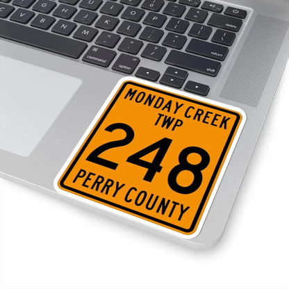 Monday Creek Township Route 248 Perry County Ohio (Ohio) (Road Sign) STICKER Vinyl Kiss-Cut Decal - The Sticker Space