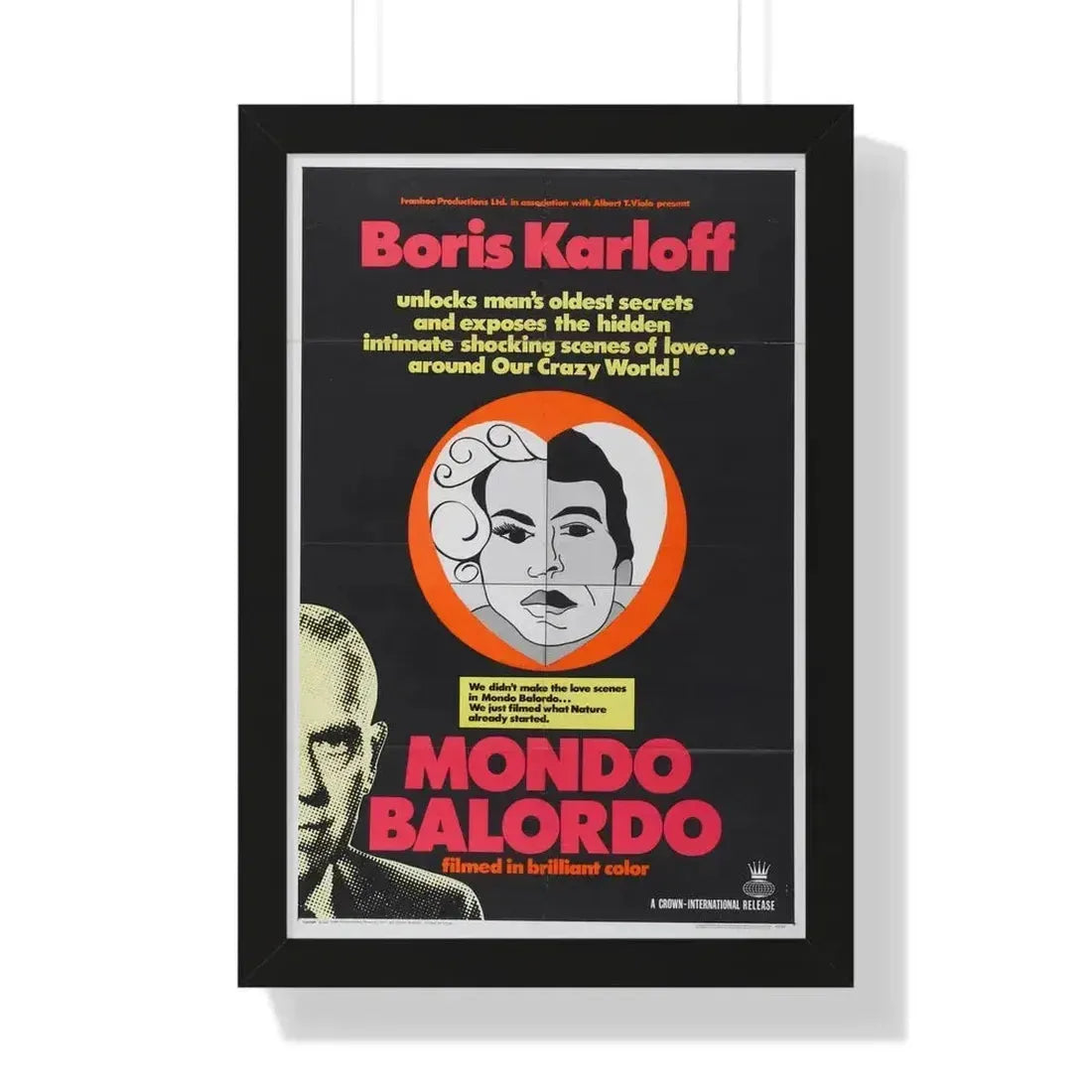 MONDO BALORDO 1964 - Framed Movie Poster 16″ x 24″ Black - The Sticker Space