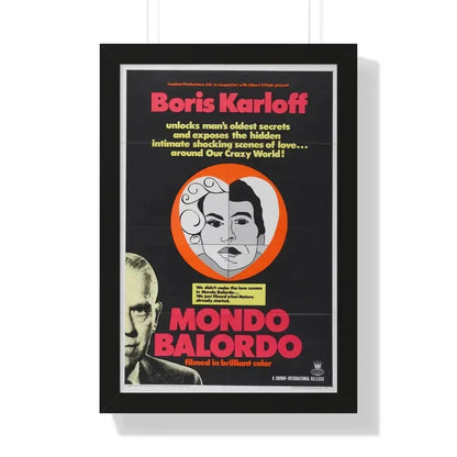 MONDO BALORDO 1964 - Framed Movie Poster 16″ x 24″ Black - The Sticker Space