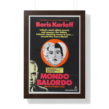 MONDO BALORDO 1964 - Framed Movie Poster 16″ x 24″ Walnut - The Sticker Space