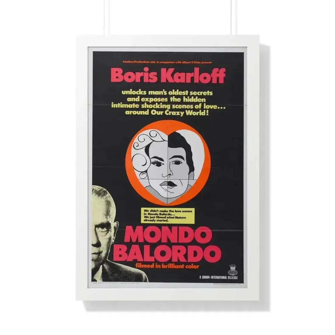 MONDO BALORDO 1964 - Framed Movie Poster 20" x 30" White - The Sticker Space
