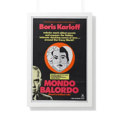 MONDO BALORDO 1964 - Framed Movie Poster 20" x 30" White - The Sticker Space