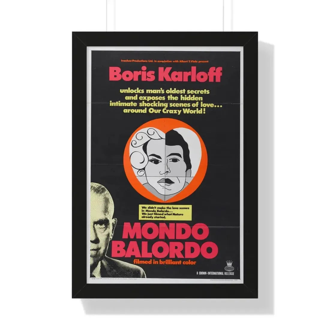 MONDO BALORDO 1964 - Framed Movie Poster - The Sticker Space