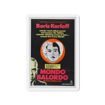 MONDO BALORDO 1964 Movie Poster - Refrigerator Magnet 2 Inch Die-Cut - The Sticker Space