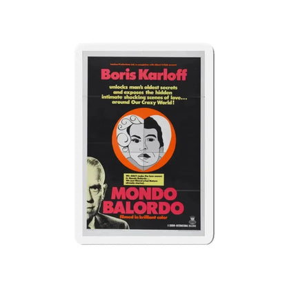 MONDO BALORDO 1964 Movie Poster - Refrigerator Magnet 3 Inch Die-Cut - The Sticker Space