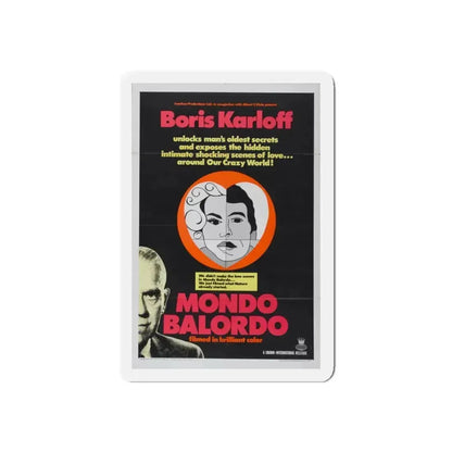 MONDO BALORDO 1964 Movie Poster - Refrigerator Magnet 4 Inch Die-Cut - The Sticker Space