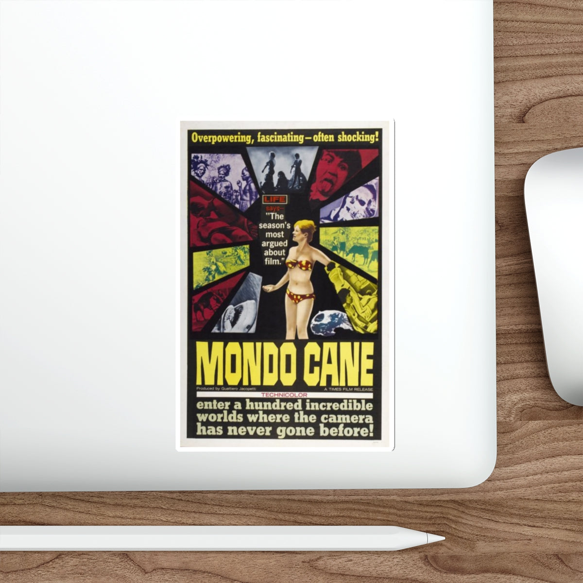 MONDO CANE 1962 Movie Poster STICKER Vinyl Die-Cut Decal-The Sticker Space