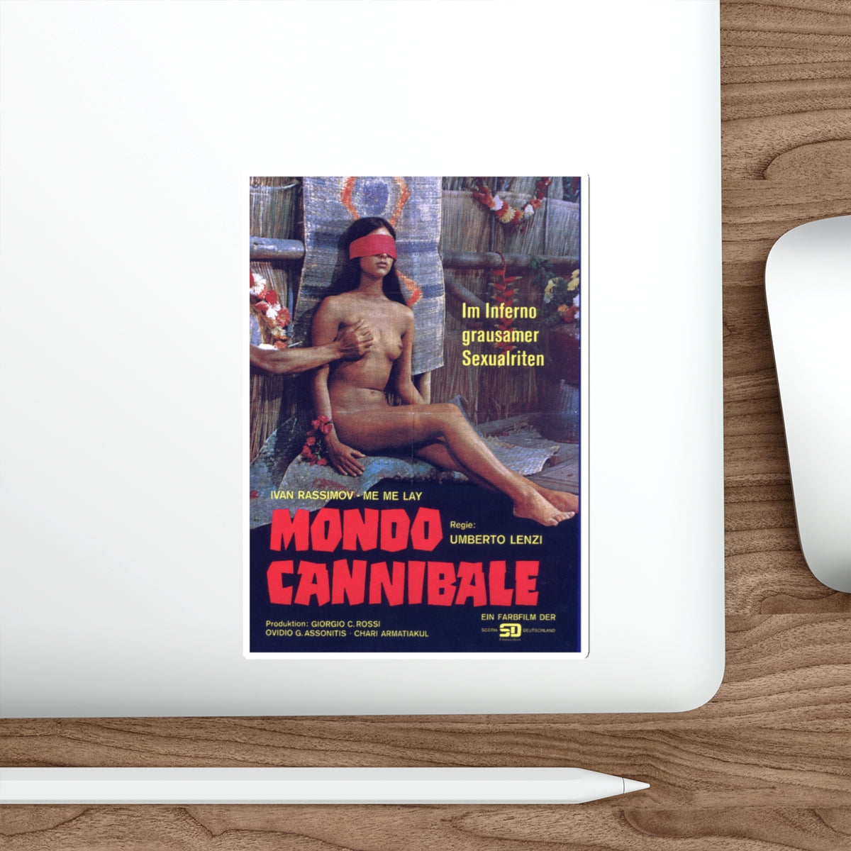 MONDO CANNIBALE 1980 Movie Poster STICKER Vinyl Die-Cut Decal-The Sticker Space