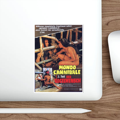 MONDO CANNIBALE 2 (GERMAN) 1977 Movie Poster STICKER Vinyl Die-Cut Decal-The Sticker Space