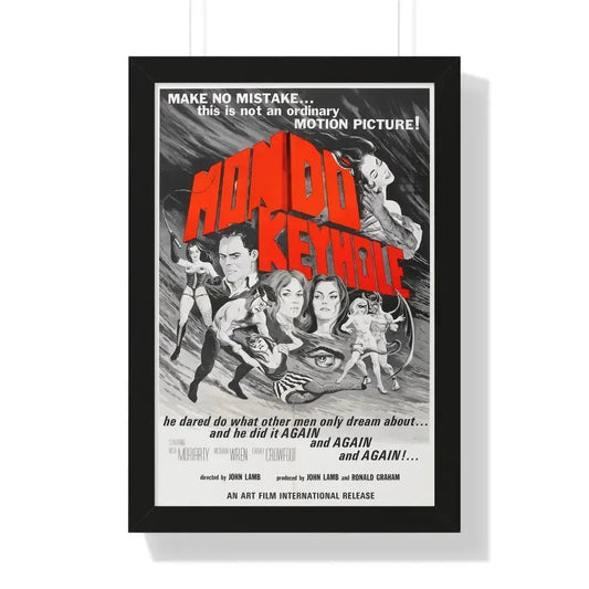 MONDO KEYHOLE 1966 - Framed Movie Poster 16″ x 24″ Black - The Sticker Space