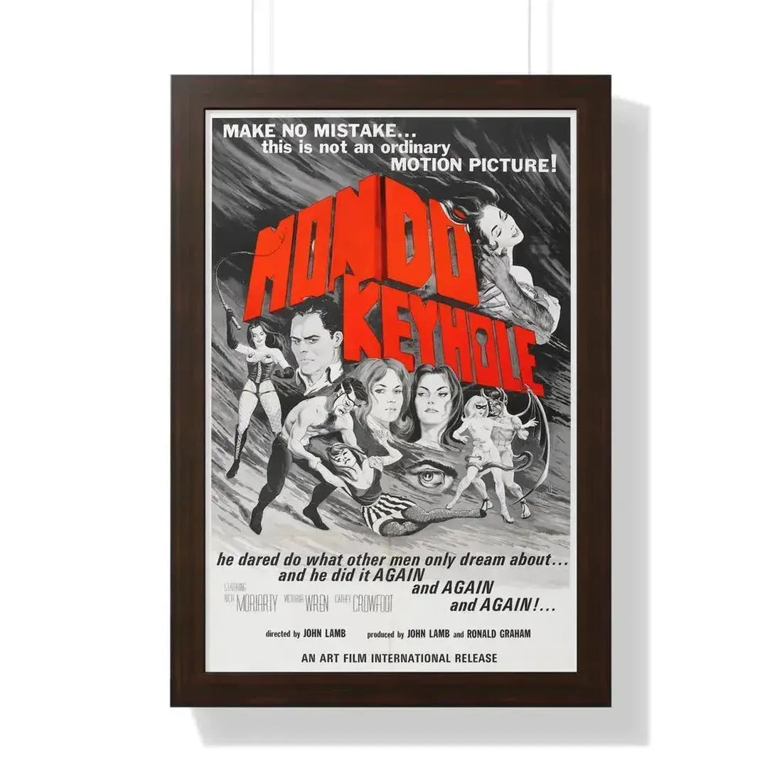 MONDO KEYHOLE 1966 - Framed Movie Poster 16″ x 24″ Walnut - The Sticker Space
