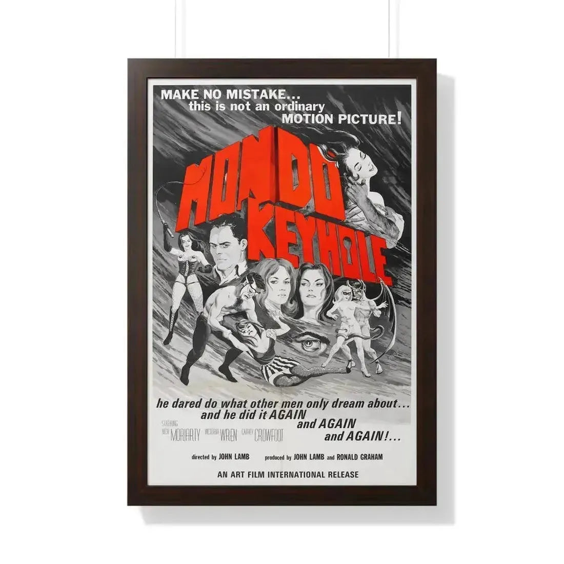 MONDO KEYHOLE 1966 - Framed Movie Poster 20" x 30" Walnut - The Sticker Space