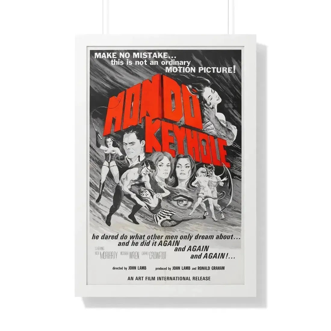 MONDO KEYHOLE 1966 - Framed Movie Poster 20" x 30" White - The Sticker Space