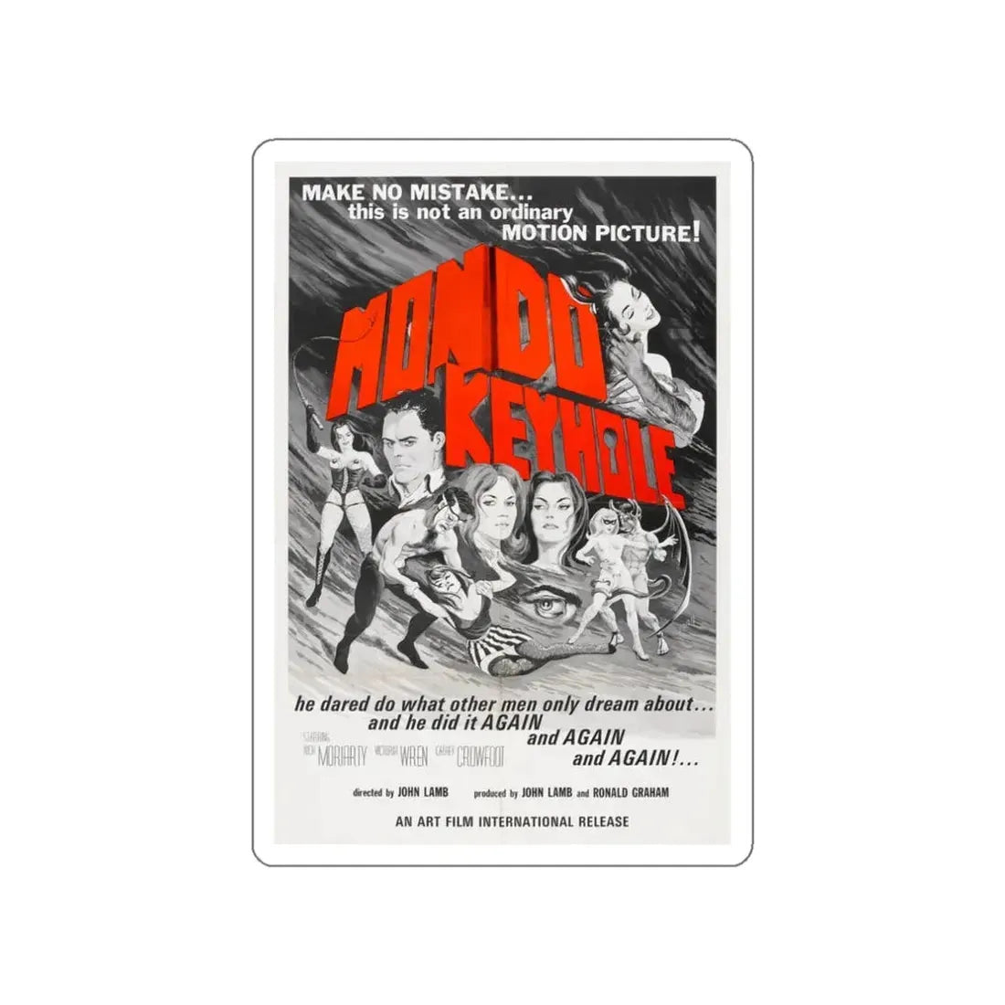 MONDO KEYHOLE 1966 Movie Poster STICKER Vinyl Die-Cut Decal - The Sticker Space